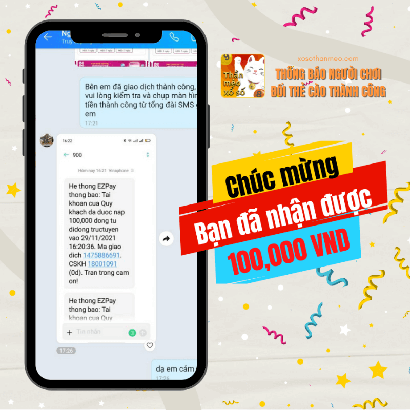 Cập nhật danh sách người chơi trúng thưởng tháng 11/2021