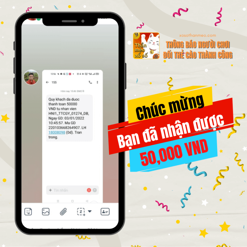 Chúc mừng người chơi trúng thưởng ngày 04/01