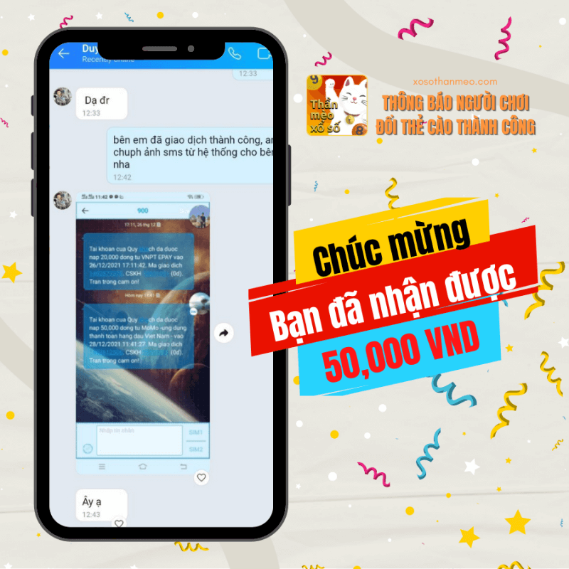 Chúc mừng người chơi trúng thưởng ngày 04/01