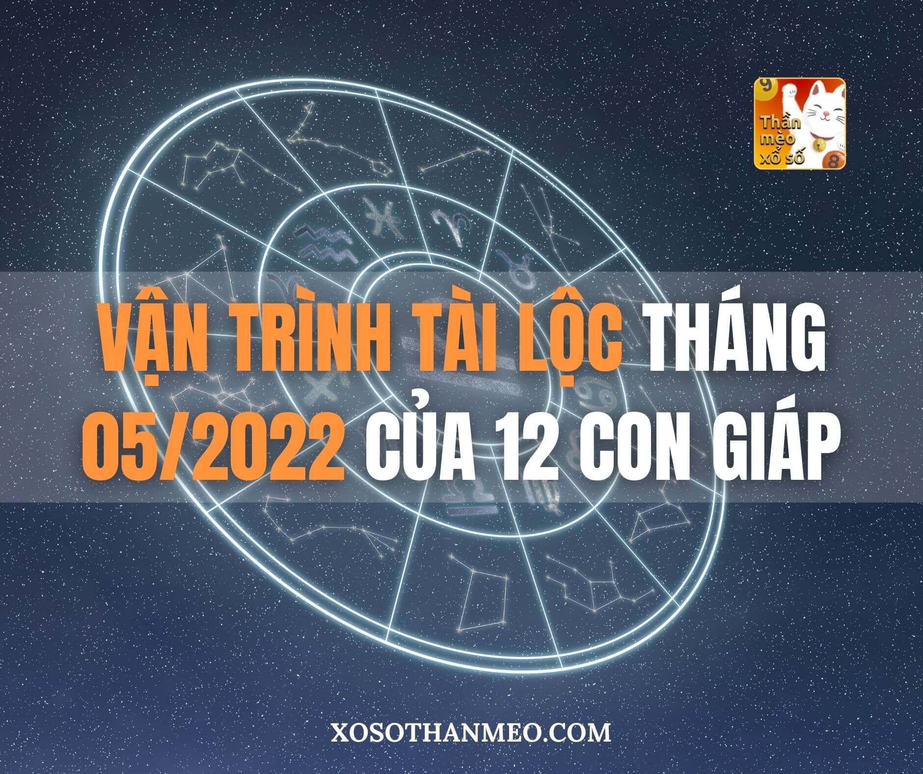 Vận trình tài lộc tháng 5/2022 của 12 con giáp