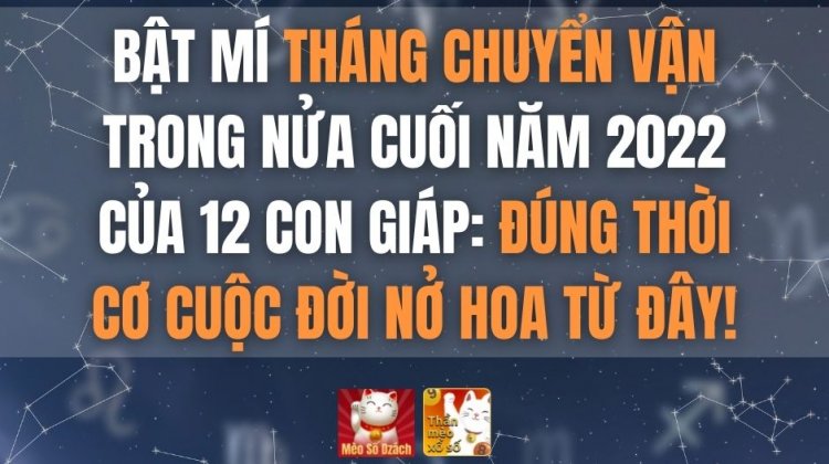 Bật mí tháng chuyển vận trong nửa cuối năm 2022 của 12 con giáp