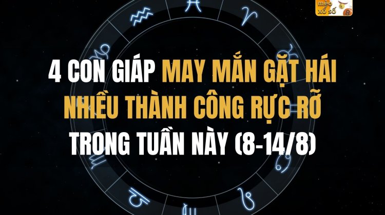 4 con giáp may mắn gặt hái nhiều thành công rực rỡ trong tuần này (8-14/8)