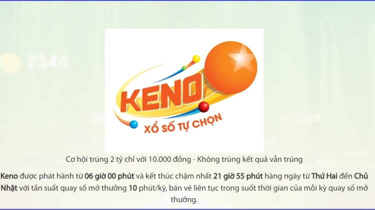 Xổ số tự chọn KENO: Cách chơi và Giải thưởng