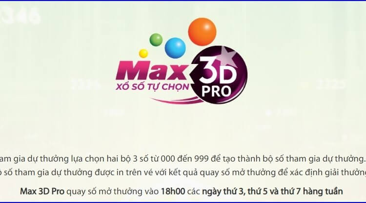 Xổ số tự chọn Max3D Pro: cách chơi và cơ cấu giải thưởng