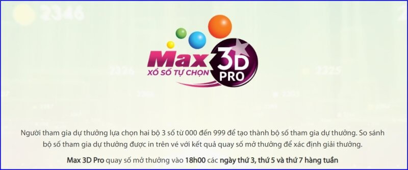 Xổ số tự chọn Max3D Pro: cách chơi và cơ cấu giải thưởng