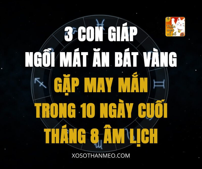 3 con giáp ngồi mát ăn bát vàng, gặp may mắn trong 10 ngày cuối tháng 8 âm lịch