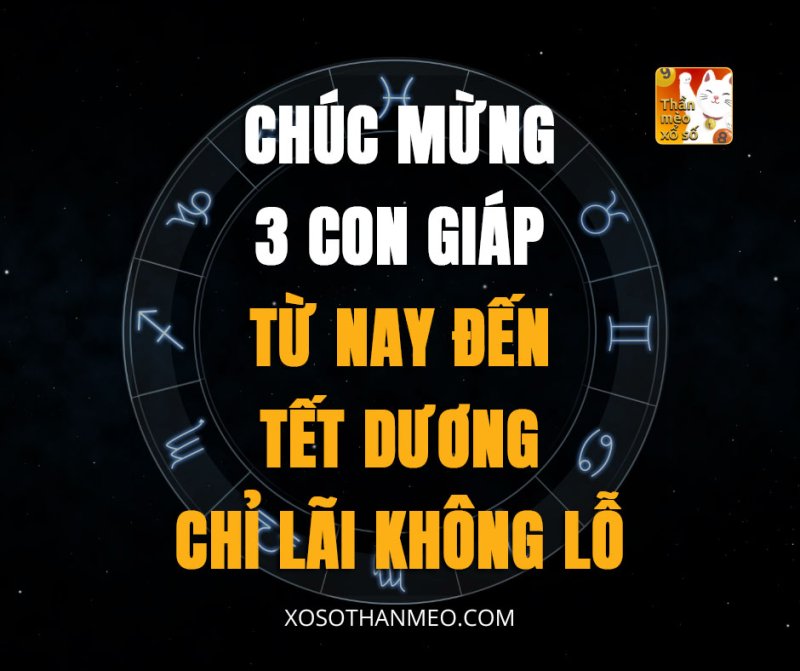 Chúc mừng 3 con giáp từ nay đến Tết dương chỉ lãi không lỗ