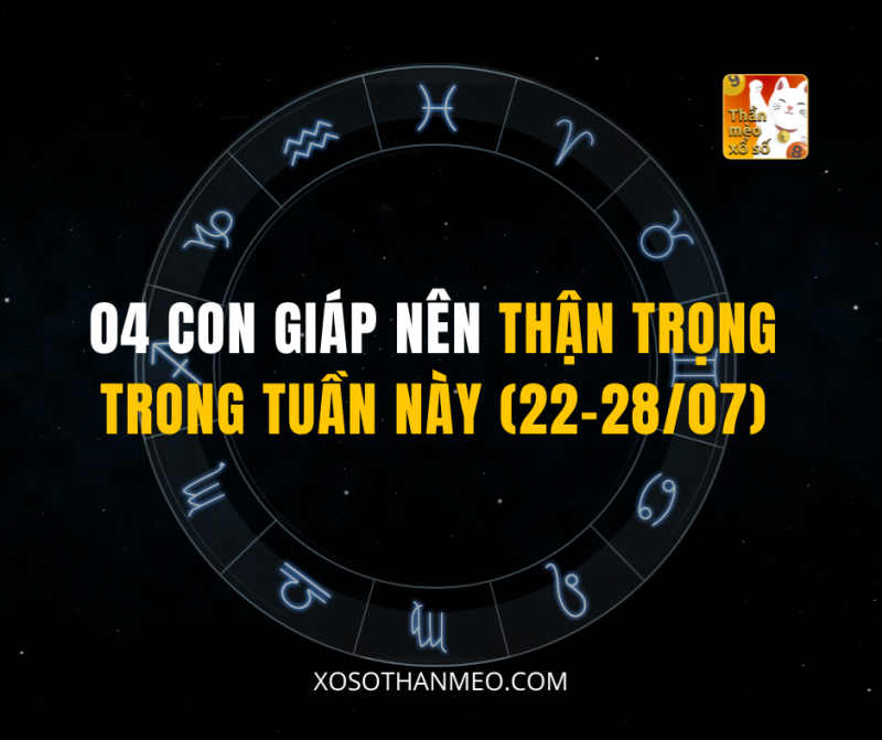 04 CON GIÁP NÊN THẬN TRỌNG TRONG TUẦN NÀY (22-28/07)