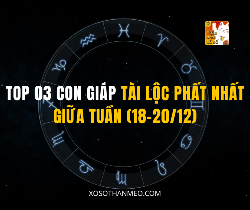 TOP 03 CON GIÁP TÀI LỘC PHẤT NHẤT GIỮA TUẦN (18-20/12)