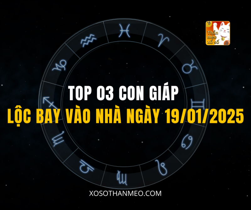 TOP 03 CON GIÁP LỘC BAY VÀO NHÀ NGÀY 19/01/2025