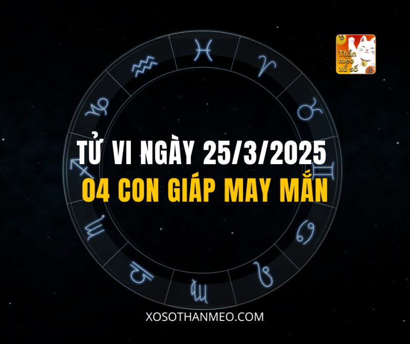 TỬ VI NGÀY 25/3/2025 04 CON GIÁP MAY MẮN
