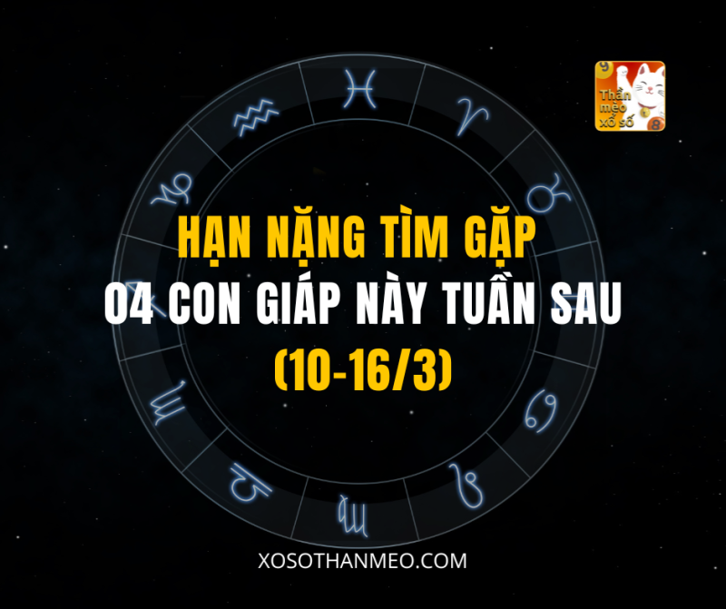 HẠN NẶNG TÌM GẶP 04 CON GIÁP NÀY TUẦN SAU(10-16/3)