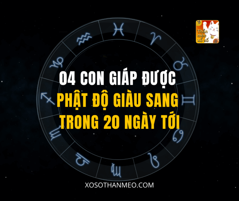04 CON GIÁP ĐƯỢC PHẬT ĐỘ GIÀU SANG TRONG 20 NGÀY TỚI
