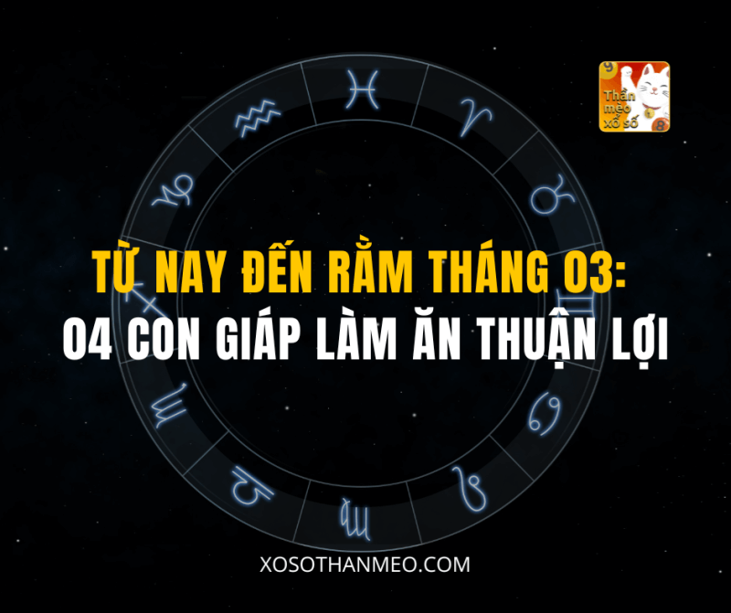 TỪ NAY ĐẾN RẰM THÁNG 03: 04 CON GIÁP LÀM ĂN THUẬN LỢI