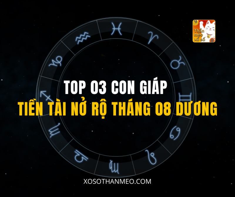 TOP 03 CON GIÁP TIỀN TÀI NỞ RỘ THÁNG 08 DƯƠNG