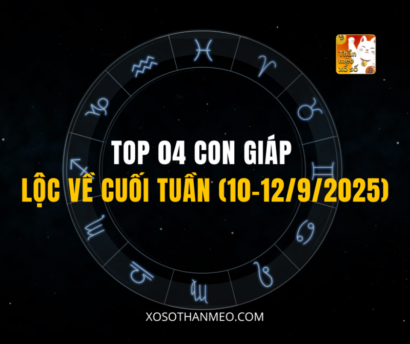 TOP 04 CON GIÁP LỘC VỀ CUỐI TUẦN (10–12/9/2025)