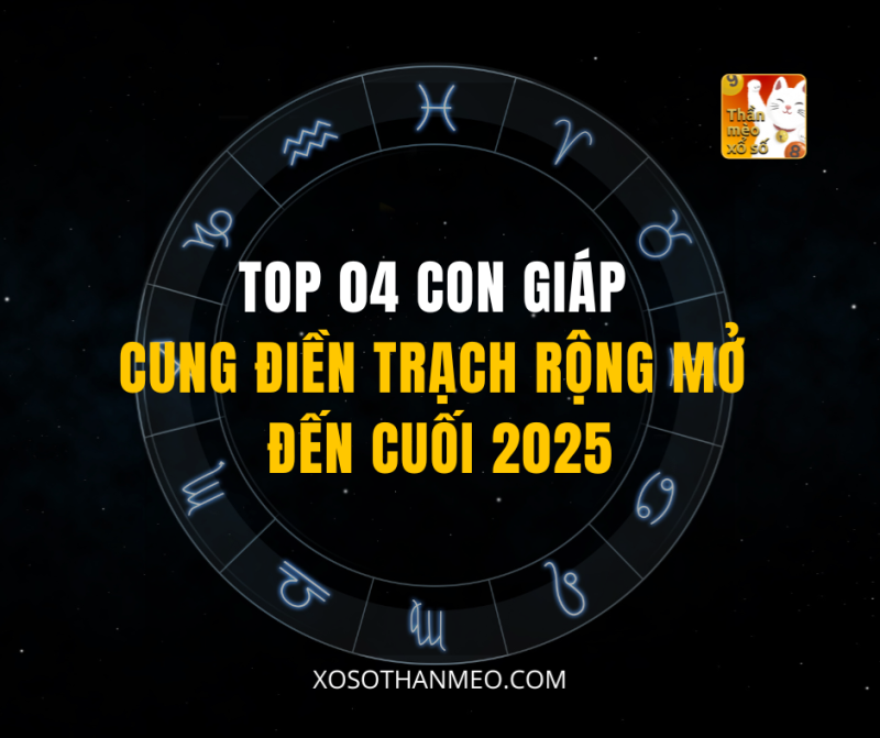 TOP 04 CON GIÁP CUNG ĐIỀN TRẠCH RỘNG MỞ ĐẾN CUỐI 2025