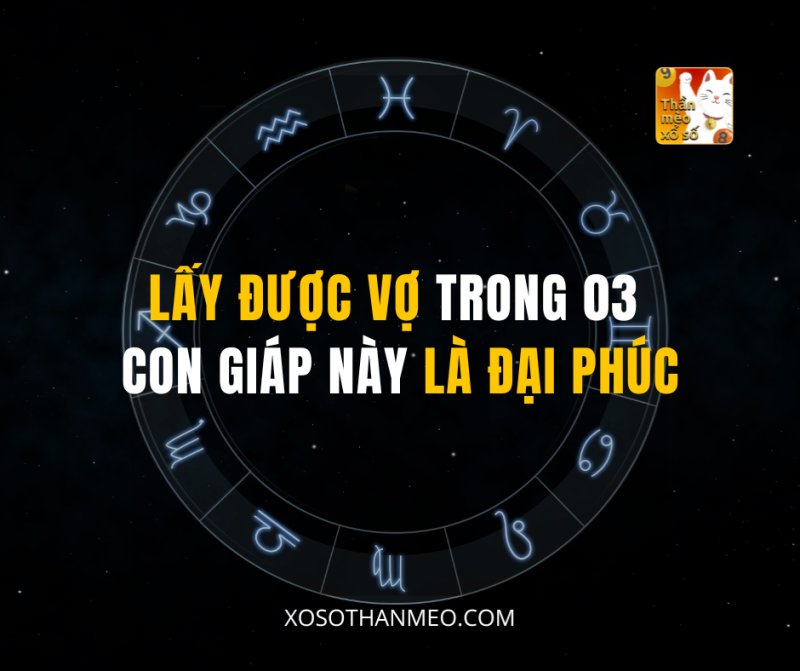LẤY ĐƯỢC VỢ TRONG 03 CON GIÁP NÀY LÀ ĐẠI PHÚC