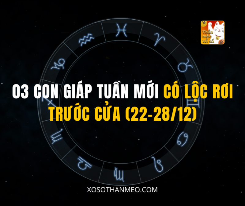 03 CON GIÁP TUẦN MỚI CÓ LỘC RƠI TRƯỚC CỬA (22–28/12)