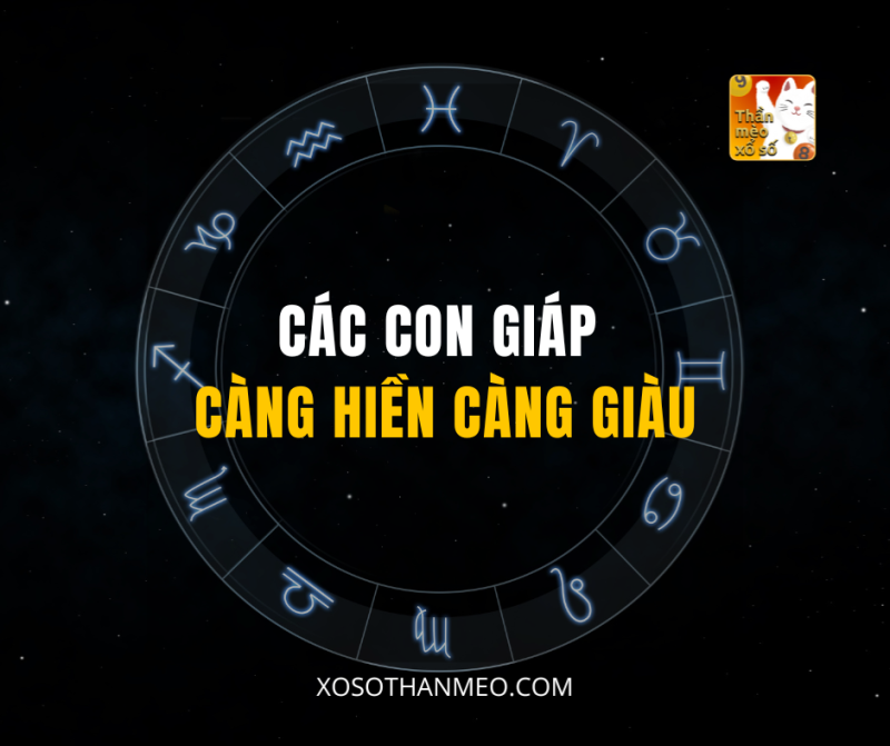 CÁC CON GIÁP CÀNG HIỀN CÀNG GIÀU