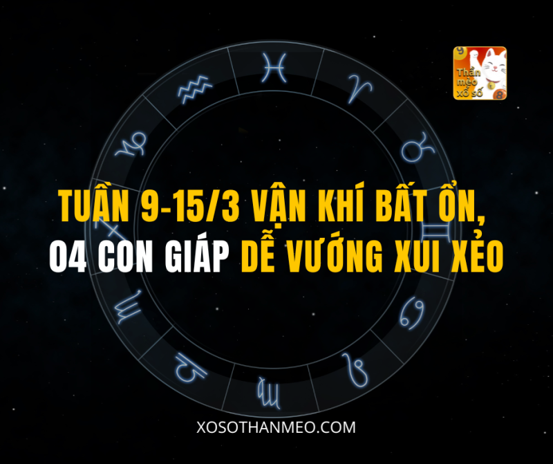 TUẦN 9-15/3 VẬN KHÍ BẤT ỔN, 04 CON GIÁP DỄ VƯỚNG XUI XẺO