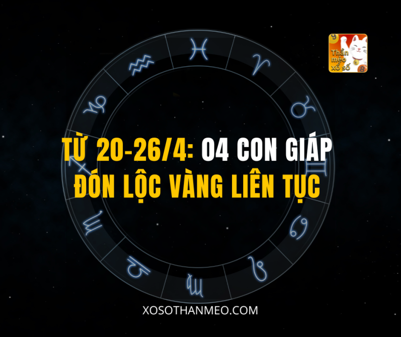 TỪ 20–26/4: 04 CON GIÁP ĐÓN LỘC VÀNG LIÊN TỤC