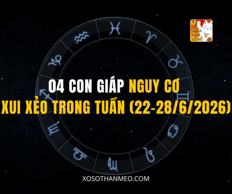 04 CON GIÁP NGUY CƠ XUI XẺO TRONG TUẦN (22-28/6/2026)