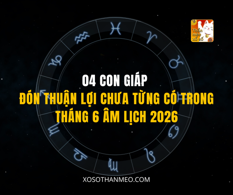 04 CON GIÁP ĐÓN THUẬN LỢI CHƯA TỪNG CÓ TRONG THÁNG 6 ÂM LỊCH 2026