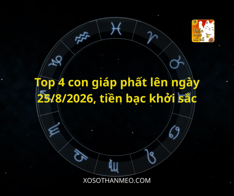 Top 4 con giáp phất lên ngày 25/8/2026, tiền bạc khởi sắc
